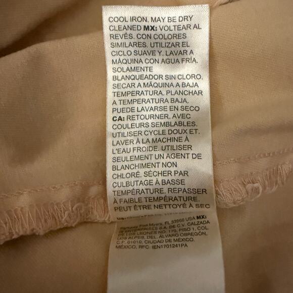 CHICO'S | Blush Pink Moto Style Jacket Asymmetrical Zip Cotton Lyocell | Large - Picture 8 of 8